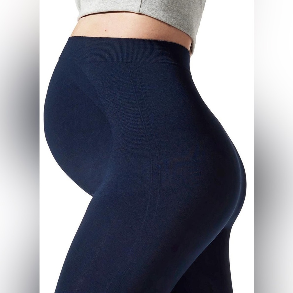 NWT BLANQI Everyday Maternity Belly Support Full Coverage Leggings Blue Size XL